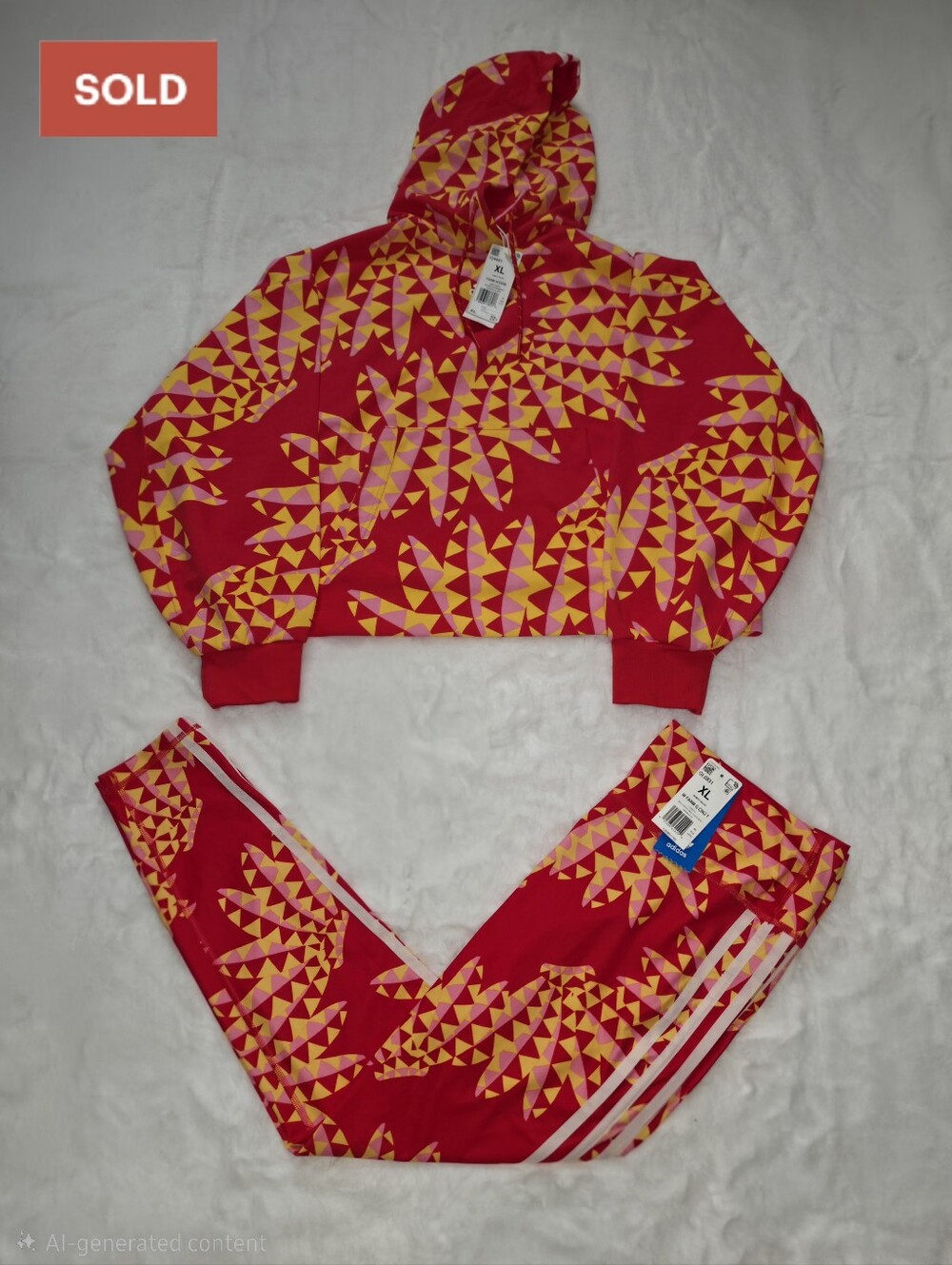 NWT Adidas x Farm Rio Hoodie & Matching Tights, XL